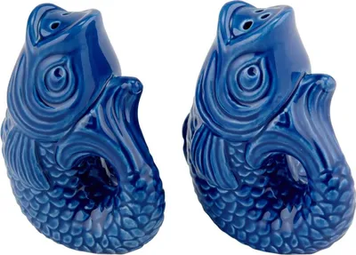 Produktbild von Gift Company Salz- und Pfefferstreuerset Monsieur Carafon 2-tlg., Steingut, Azure, 9 cm, 1096601070