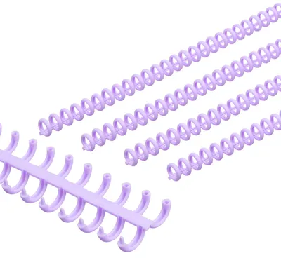 Spiralbindungen 8,5 mm, 15 Stück, für 20-25 Blatt, lila