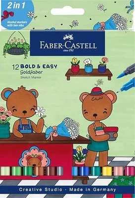 Zdjęcie produktu dla Markery do szkicowania goldfaber sketch kawaii 6 kolorów dwustronne pędzlel