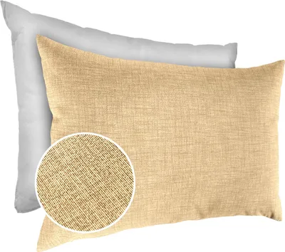 Produktbild von Dekokissen 30x50cm Kissenhülle mit Füllung Kissenbezug mit Reißverschluss Einfarbig Leinenoptik Uni Beige