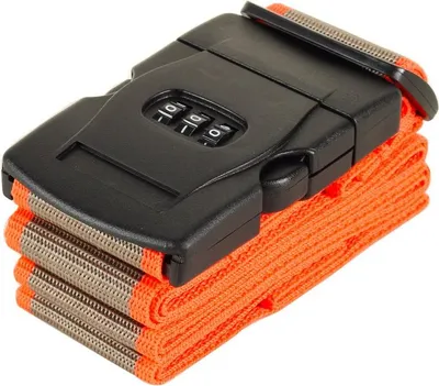 Obrázek produktu pro Bezpečnostní popruh na kufr s kódovým zámkem ROCK - Oranžová