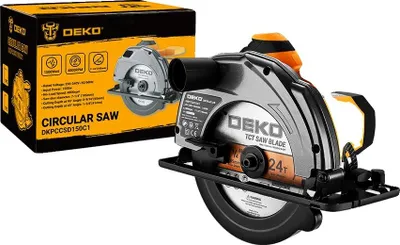 Obrázok produktu pre Kotúčová píla, výkon 1500 W, rýchlosť 4800 otáčok za minútu, priemer pílového kotúča 185 mm, DKPCCSD150C1