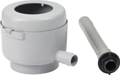 Immagine prodotto di Valvola di riempimento per pluviale Garantia Garantia - CON filtro e trappola per foglie - grigio - Tubo pioggia da 70 a 100 mm