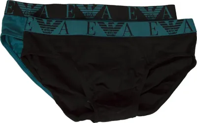 Immagine prodotto di Slip uomo EMPORIO ARMANI mutanda confezione 2 pezzi elastico a vista cotone elasticizzato underwear articolo 111733 2F715, EUR M - CN 170/95 - BR M - MX M, Cotone 95%,Spandex 5%