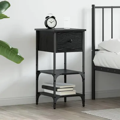Produktbild von Cloris DesignMöbel Nachttisch Schwarz Eichen-Optik 33,5 x 36 x 70 cm - Nachttische & -schränke DE656422