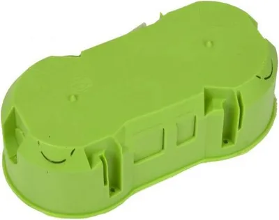 Image de Boîtier Encastrable Double 60 Mm Vert - E111Aa-Kn049
