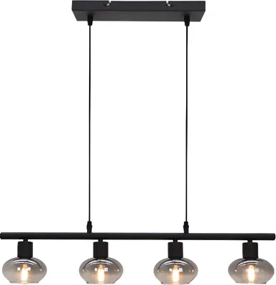 Produktbild von Olucia - SKIP - Pendelleuchte - Grau / Schwarz - 4 Lampen