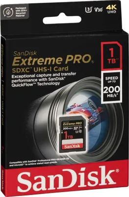 Produktbild von SanDisk Extreme PRO 1TB SDXC, Speicherkarte, (UHS-I U3, Class 10, V30)