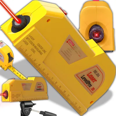 Produktbild von Vodováha Laser Laserová Elektrická vodováha Krížová čiara 16 cm Vodováha s meracou páskou 250 cm Vodováha Retoo
