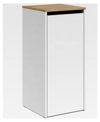 Produktbild von Badschrank Viktor, Weiß/Artisan, 40,2 x 88,2 cm mit Wäschekorb