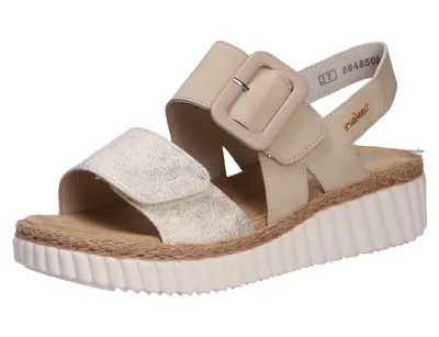 Produktbild von Rieker Damen Sandalen, beige(beigegoldperle (4)), Gr. 43
