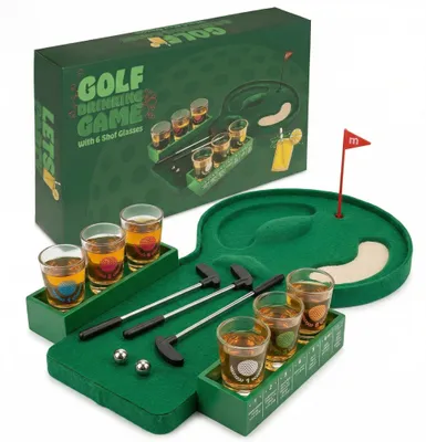 Productafbeelding van Golfspel met minigolf en 6 shotglazen