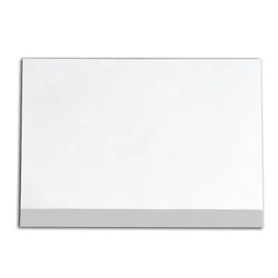 Produktbild von PuK Papier-Schreibtischunterlage Blanko mit Schutzleiste transparent | DIN A2 59,4 x 42 cm Querformat | verleimt | 25 Blatt zum Abreißen Kantenschutz