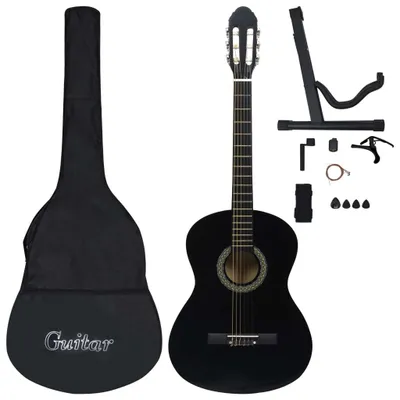 Immagine prodotto di Set Chitarra Classica per Principianti 12 pz Nera 4/4 39"