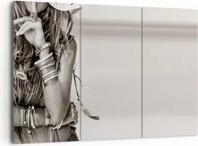 Produktbild von Bild auf Leinwand - Leinwandbild - 3 Teile - Frau Armband Jahrgang - 165x110cm - Wand Bild - Wanddeko - Wandbilder - Leinwanddruck - Bilder - Wanddekoration - Leinwand bilder - CE165x110-4839