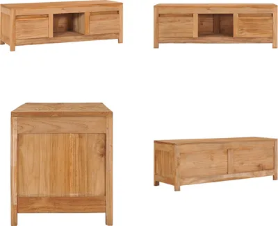 Productafbeelding van vidaXL TV-kast 100x30x35 cm, massief teakhout - TV-meubel - Dressoir - Dressoirs - Zijkast