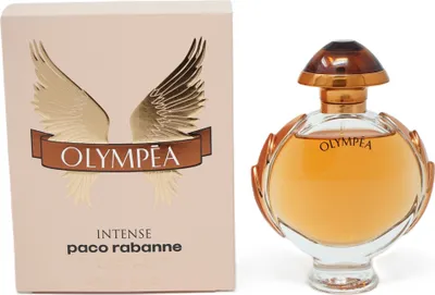 A perfume bottle and its packaging are displayed side-by-side against a white background.