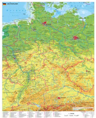 Produktbild von Stiefel Wandkarte Großformat Deutschland physisch
