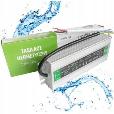 Obrázek produktu pro LED driver 15W, 12V, pro LED pásky, hermeticky uzavřený, modulární, slim, 1.25A, IP67
