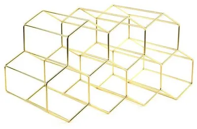 Image de Porte-bouteilles sur pied, étagère à vin de table, porte-bouteilles de cuisine, rose