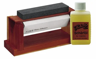 Produktbild von Herbertz Holzblock mit 3 Abziehsteinen 288415