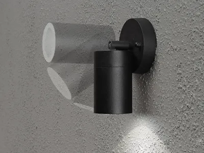 Produktbild von LED Außenwandleuchte Downlight schwenkbar, Fassadenbeleuchtung Aluminium Schwarz
