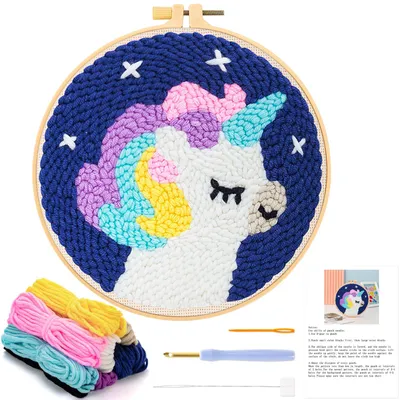 Punch Needle Set Einhorn – Stickerei Starter Kit für Anfänger