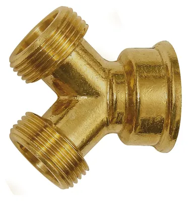 Produktbild von Riegler GEKA-Abzweigstück, Messing blank, 1x G 3/4 IG, 2x G 3/4 AG