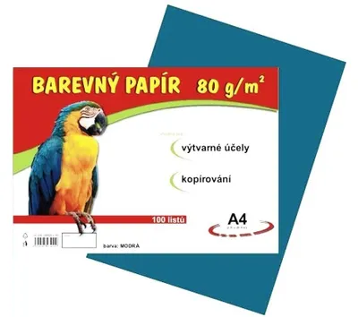 Zdjęcie produktu dla Papír A4, 80 g, modrý, 100 listů