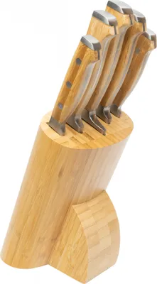 Produktbild von Schäfer Messerset 6-teilig Bambusblock Messerblock Bambus 11240