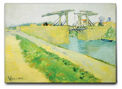 Immagine prodotto di Vincent Van Gogh - Il ponte di Langlois - 70L x 50l cm - Quadro Tela Canvas Telaio Standard