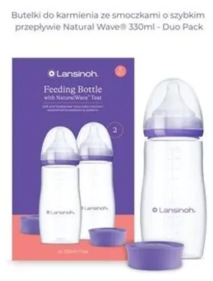 Obrázok produktu pre Detská fľaša 330 ml DUOPACK s cumlíkom NaturalWave™ (L)