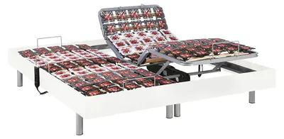 Produktbild von Relax-Bettgestell 2 x 48 Modulteller - 2x 70 x 190 cm - Weiß - YSMÉE