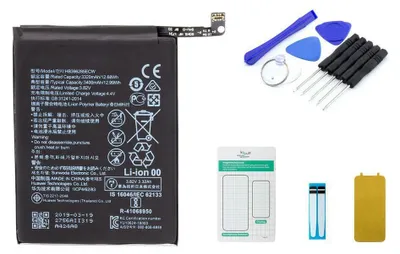 Produktbild von Honor Ersatzakku für Honor 10 Smartphone, 3400 mAh, HB396285ECW, Reparatur Set