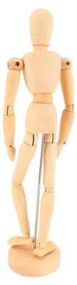 Produktbild von 12-Zoll-Künstler-Schaufensterpuppe aus Holz, flexible Gelenk-Künstler-Skizzierpuppe mit Sockel für Skizzieren, Zeichnen und Heimdekoration