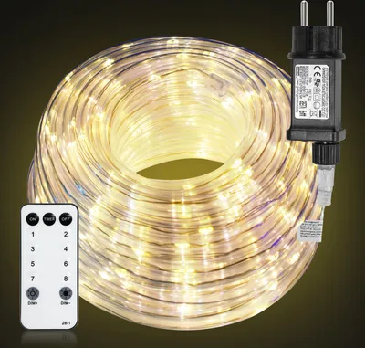 Zdjęcie produktu dla Jopassy LED rope light outdoor/indoor wedding decor fairy lights rope light lamp warm white 20m