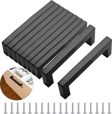 Productafbeelding van Famanu Meubelgrepen, 352 mm - Modern roestvrijstalen design, vierkante handgrepen