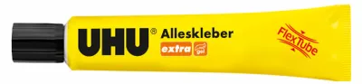 Produktbild von UHU extra ALLESKLEBER tropffrei + sauber FLEX+CLEAN Kunststofftube, Infokarte