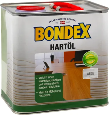 Produktbild von Bondex Hartöl weiss 2,5L Möbelöl Möbel Öl Holzöl Holz Hartholzöl