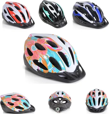 Produktbild von Byox Kinder Schutzhelm Y02 Größe L 58-62 cm, 17 Löcher, einstellbar, LED-Licht pink