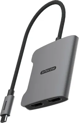 Zdjęcie produktu dla Adapter USB-C na podwójne HDMI (2× HDMI 2.0, 4K 60 Hz, kabel 30 cm)