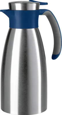 Produktbild von emsa Isolierkanne SOFT GRIP 1,0 Liter Edelstahl / blau
