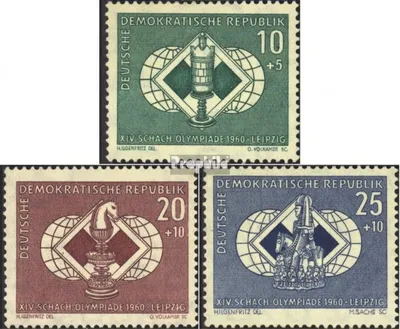 Produktbild von Briefmarken DDR 1960 Mi 786-788 (kompl.Ausg.) postfrisch Schach-Olympiade