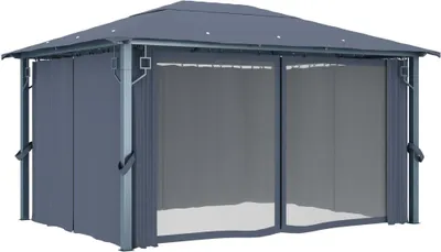 Immagine prodotto di Padiglione con tende 400×300 cm alluminio antracite