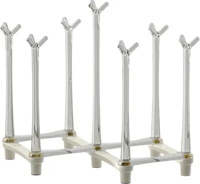 Produktbild von Verstellbar Trockenständer, Laschentrockner Ständer, Flaschenständer zum Abtropfen, für Tassen, Flaschen, Weiß