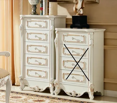 Produktbild von Kommode mit Schubladen Anrichte Kommoden Holz  Hochschrank Sideboard