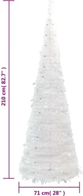 Obrázek produktu pro vidaXL Pop-Up vánoční stromek umělý 200 LED diod bílý 210 cm