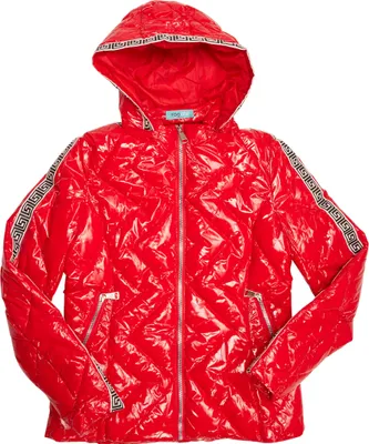 Produktbild von Damen Fendijacke Steppjacke Rot mit Kapuze