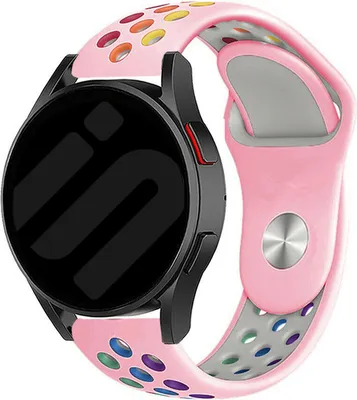 Produktbild von Strap-it Samsung Galaxy Watch 6 - 40mm Sport Armband (Rosa/Bunt)