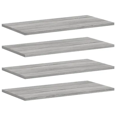 Obrázek produktu pro vidaXL Nástěnné police 4 ks. Šedá Sonoma 60x30x1,5 cm Materiál na bázi dřeva